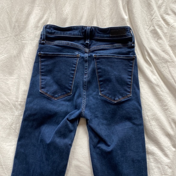 Abercrombie high rise super skinny jeans in dark blue - Picture 3 of 3